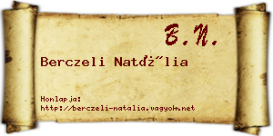 Berczeli Natália névjegykártya